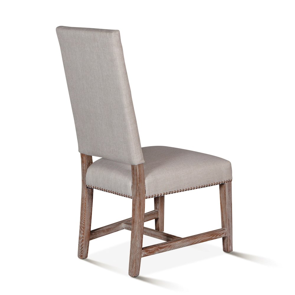 Dani High Back Formal Dining Chair in Stone