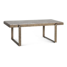 Rhodes 49" Coffee Table with Capri Beige Marble Top and Antique Brass Base
