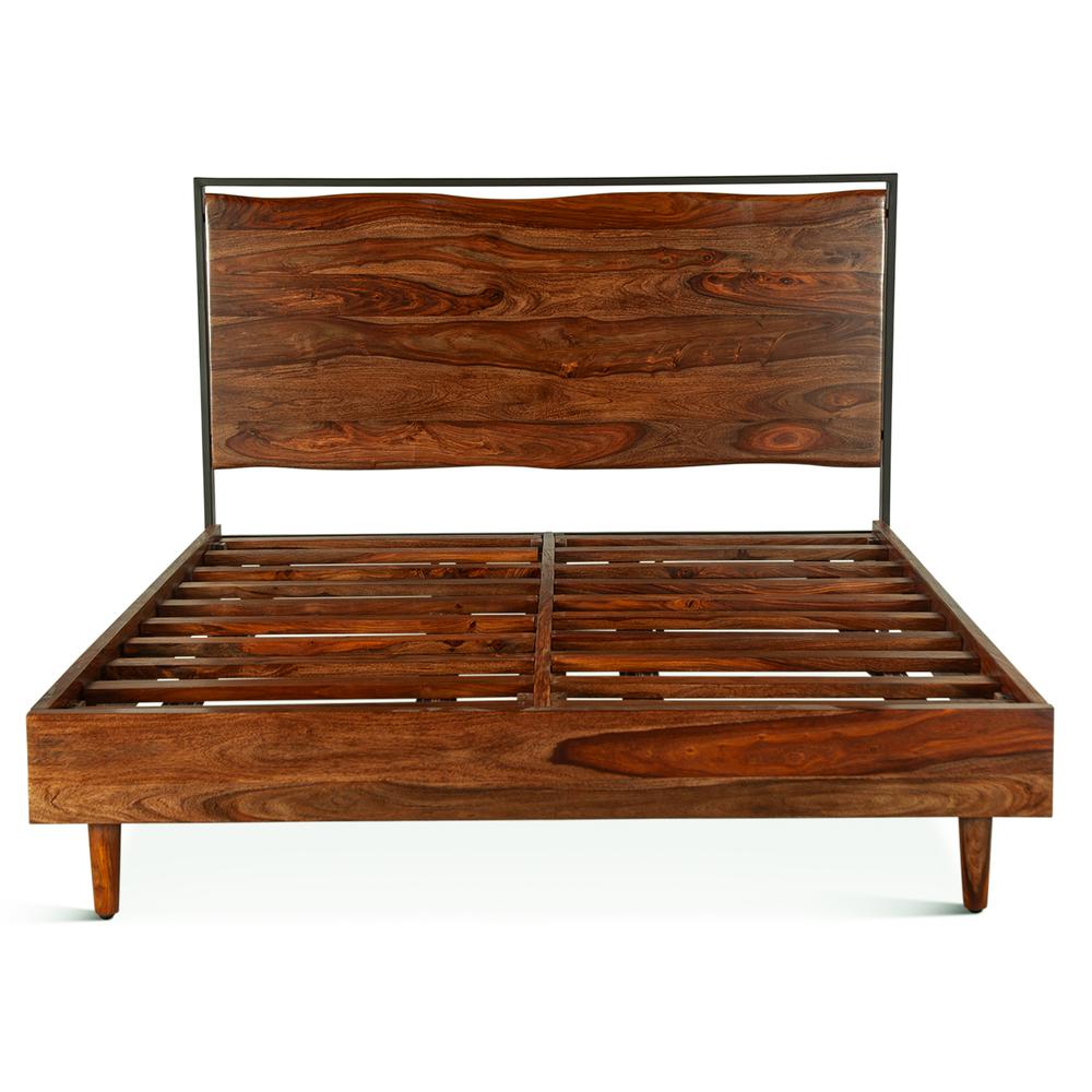 Elliston King Bed in Sheesham with Natural Finish