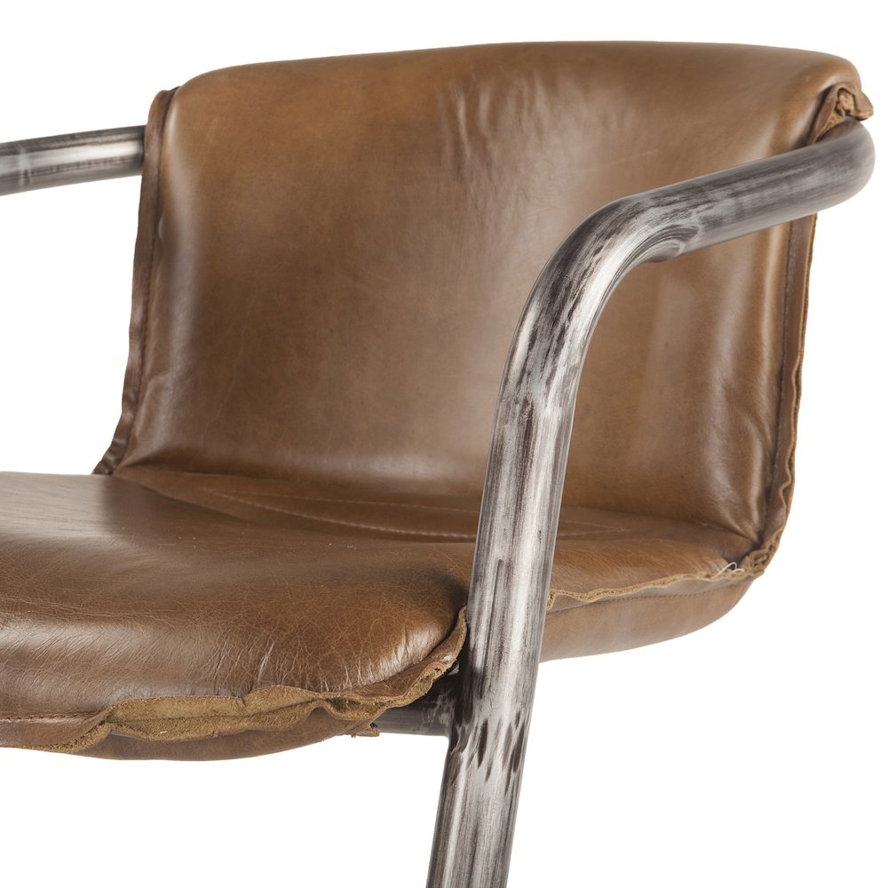 Chiavari Leather Counter Chair in Chestnut
