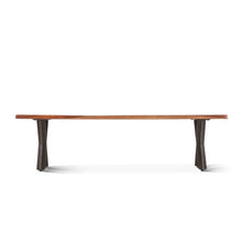 Elliston 68" Dining Bench in Sheesham and Matte Black Iron