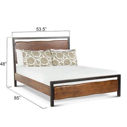 Glenwood Queen Bed in Acacia with Walnut Finish