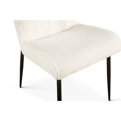 Isabella 20" White Boucle Dining Chair