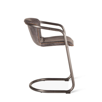 Chiavari Leather Counter Chair in Antique Ebony