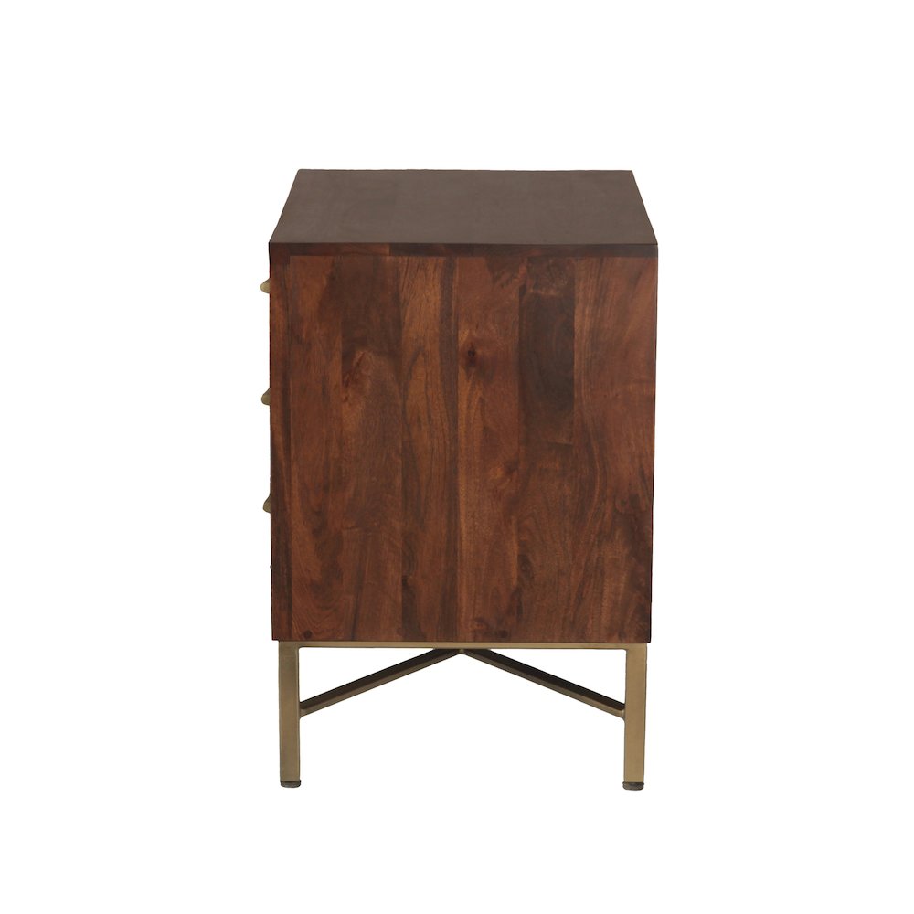 Manhattan Retro Mid Century Mango Wood Nightstand