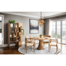 Provence 54" Round Dining Table in Natural Brown