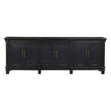 Trento 100" Sideboard in Distressed Black