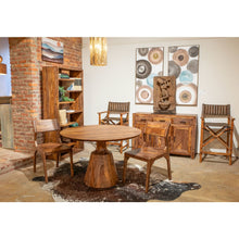 Acres Arlo Wood Dining Chair with Slanted Back in Brownstone