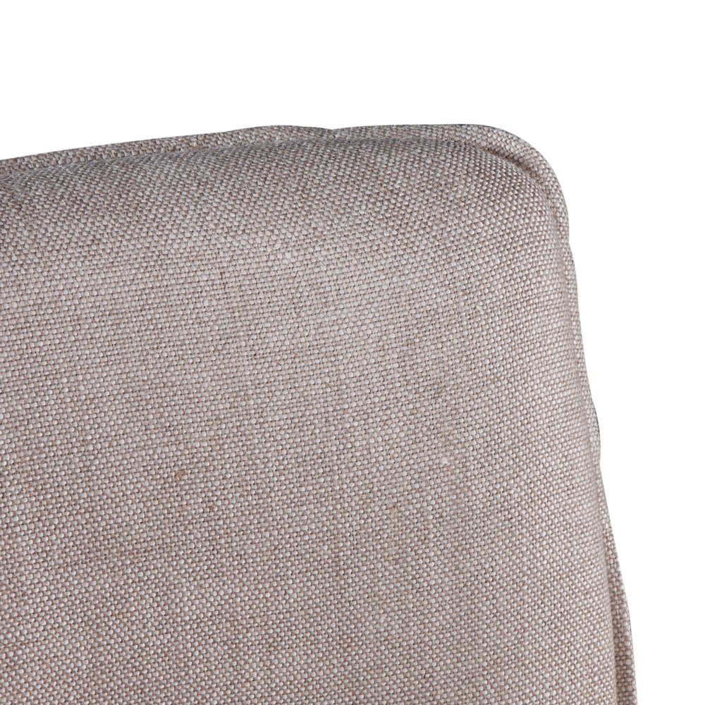 Avery Dining Chair in Off White Linen with Dark Legs