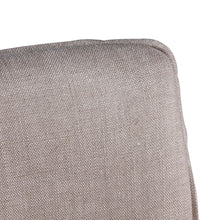 Avery Dining Chair in Off White Linen with Dark Legs