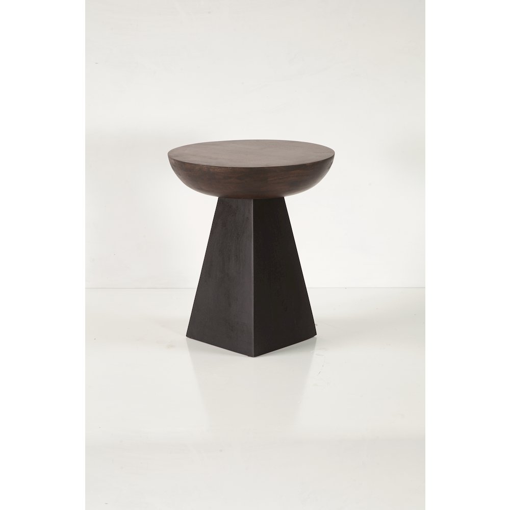Palm Desert  18" Round Accent Table Two-Tone