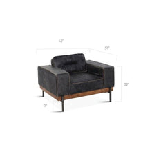 Chiavari Antique Ebony Leather Armchair