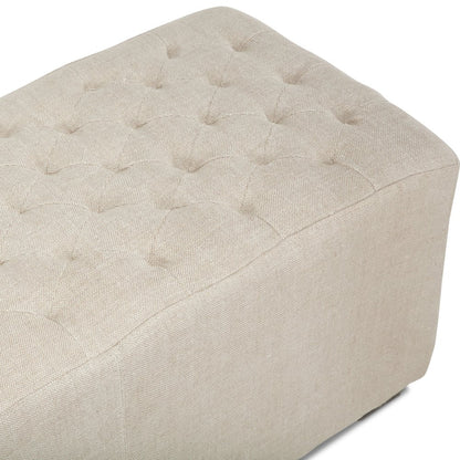 Arabella 79" Bench in Beige Linen