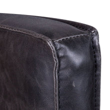 Aven Armchair in Black Leather with Dark Legs