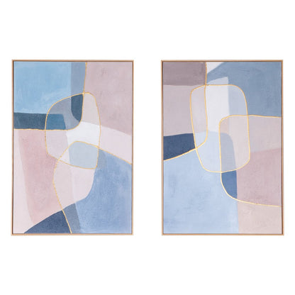 Shattered Symphony Hand Painted Framed Diptych