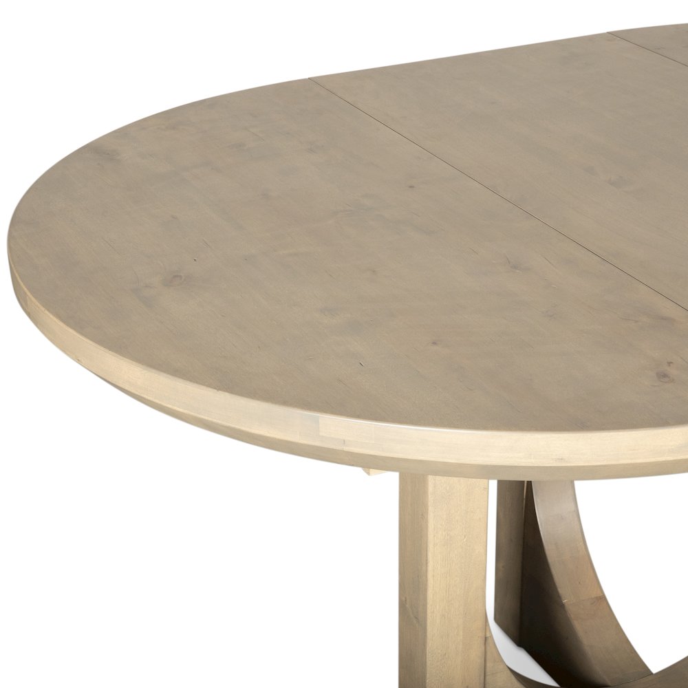 Valencia 42-60" Round Extension Dining Table in Gray Birch