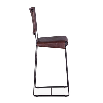 Melbourne Bar Chair Chocolate Leather