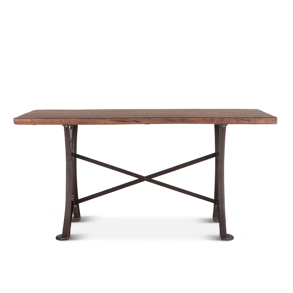 Blayne 72" Gathering Table in Live Edge Acacia with Walnut Finish