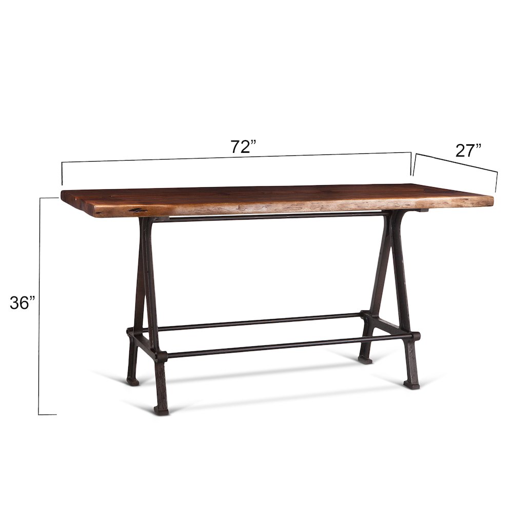 Artezia Gathering Table in Acacia with Walnut Finish