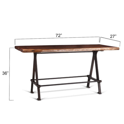 Artezia Gathering Table in Acacia with Walnut Finish