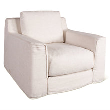 Oliver Armchair in White Linen Slipcover