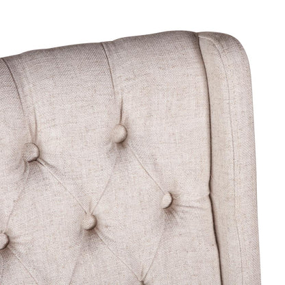 Off-White Linen Dining Chairs, Belen Kox