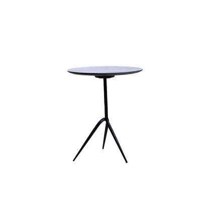 Glacier 18" Accent Table with Lava Marble