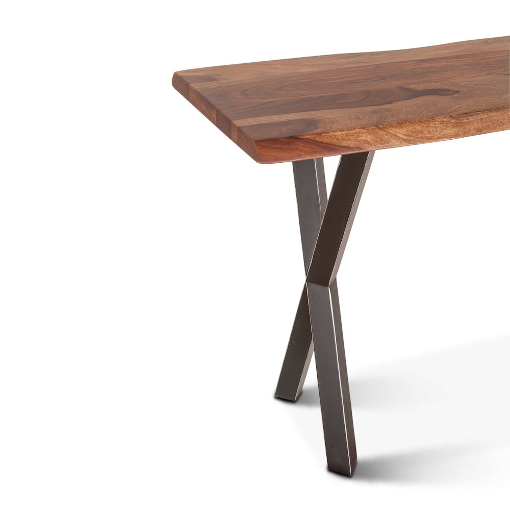 Elliston 58" Console Table in Sheesham and Matte Black Iron