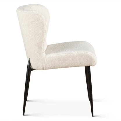 Isabella 20" White Boucle Dining Chair