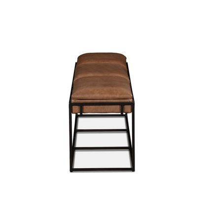 Melbourne 62" Bench in Cognac Leather