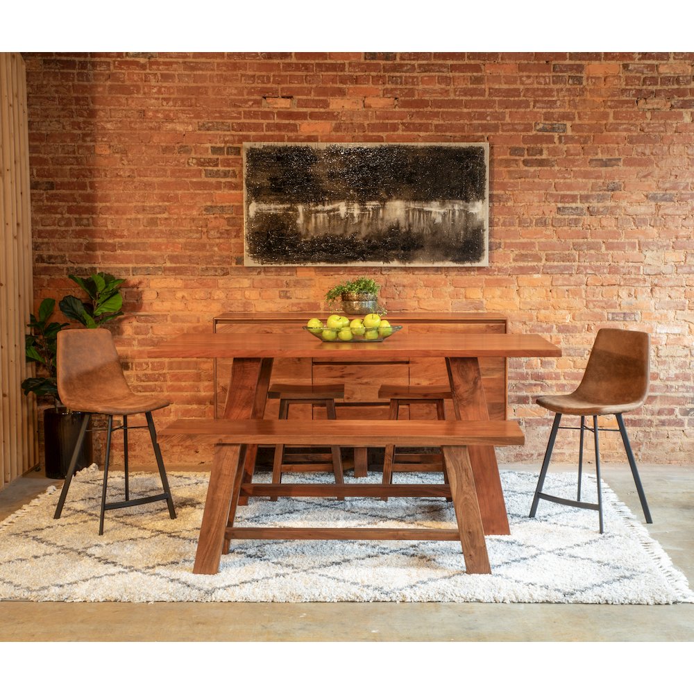 Stavanger 94" Dining Table in Cinnamon Brown Finish