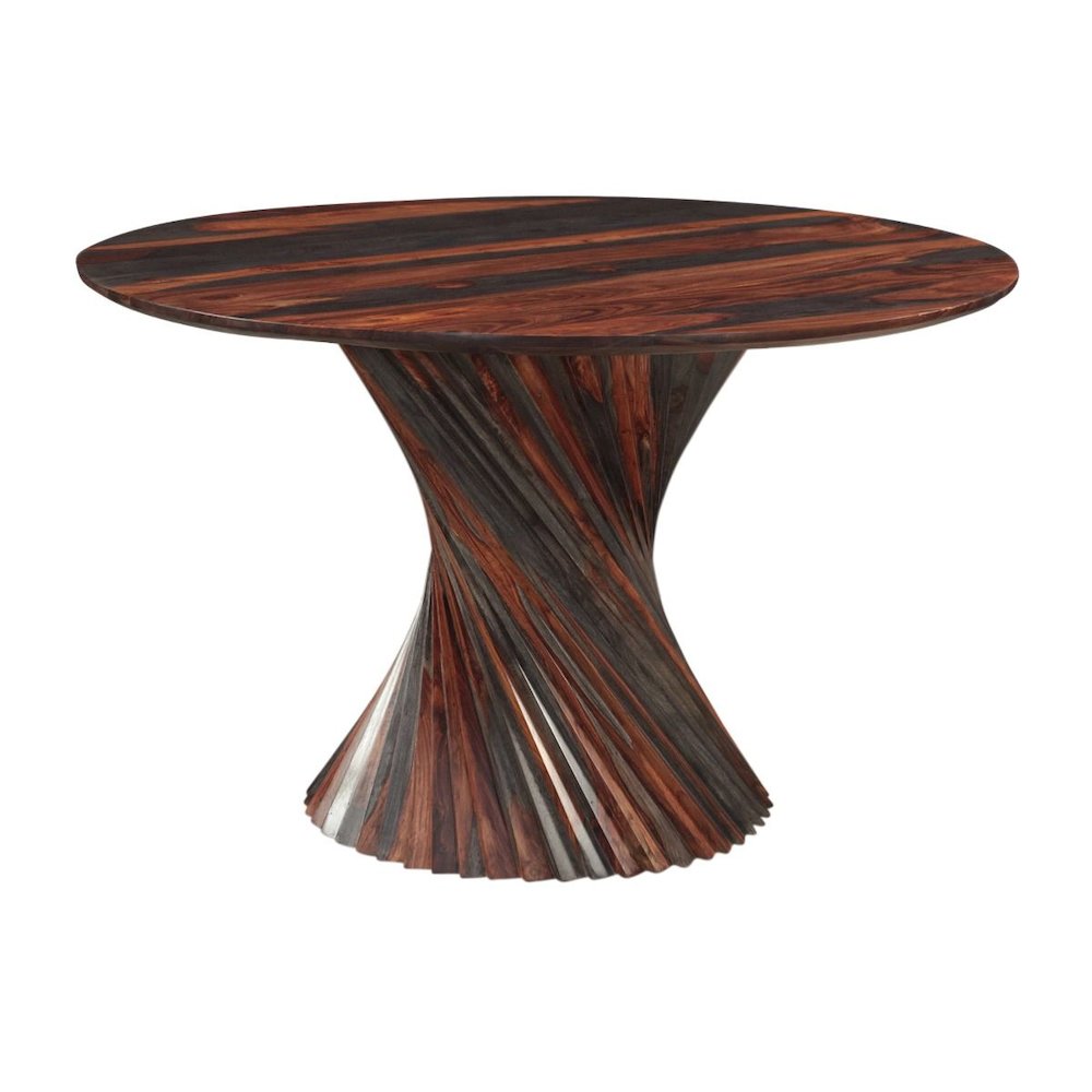 Monterey 48" Round Dining Table with Spiral Base in Capri Sheesham
