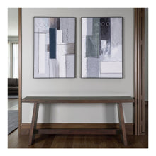 Parallel Horizons Hand Painted Framed Diptych