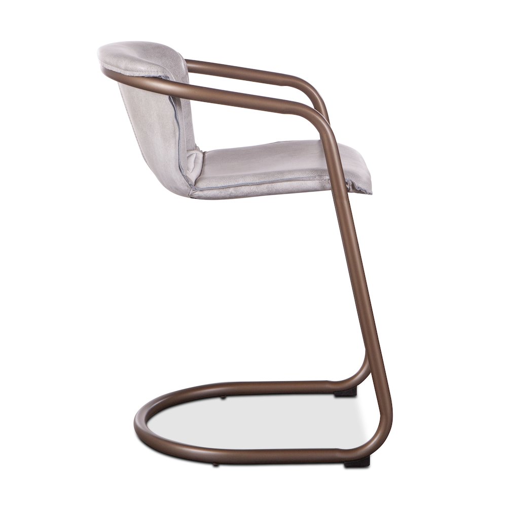 Chiavari Leather Counter Chair in Vintage White