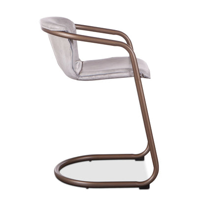 Chiavari Leather Counter Chair in Vintage White