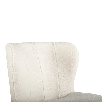 Isabella 20" White Boucle Dining Chair