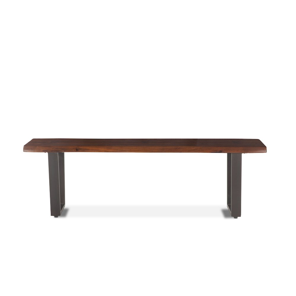 Belfrie 56" Bench in Acacia with Walnut Finish