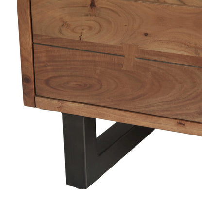 Glenwood 34" Tall Chest in Smoked Acacia