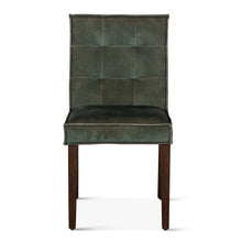 Aven Dining Chair in Green Velvet with Dark Legs