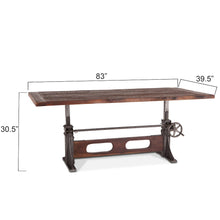 Welles Adjustable Dining Table 84In