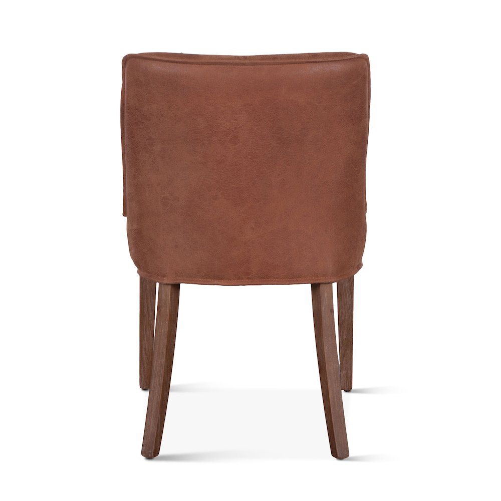 Avery Dining Chair in Tan Leather with Natural Legs