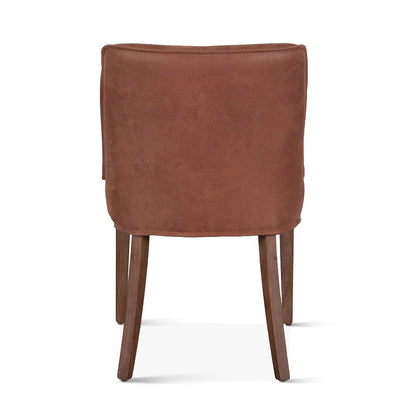 Avery Dining Chair in Tan Leather with Natural Legs