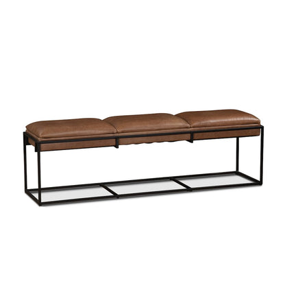 Melbourne 62" Bench in Cognac Leather