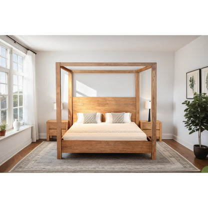 Mesa Canopy King Bed in Brushed Acacia