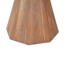 Rustic Revival 48" Round Gathering Table in Teak and Marble