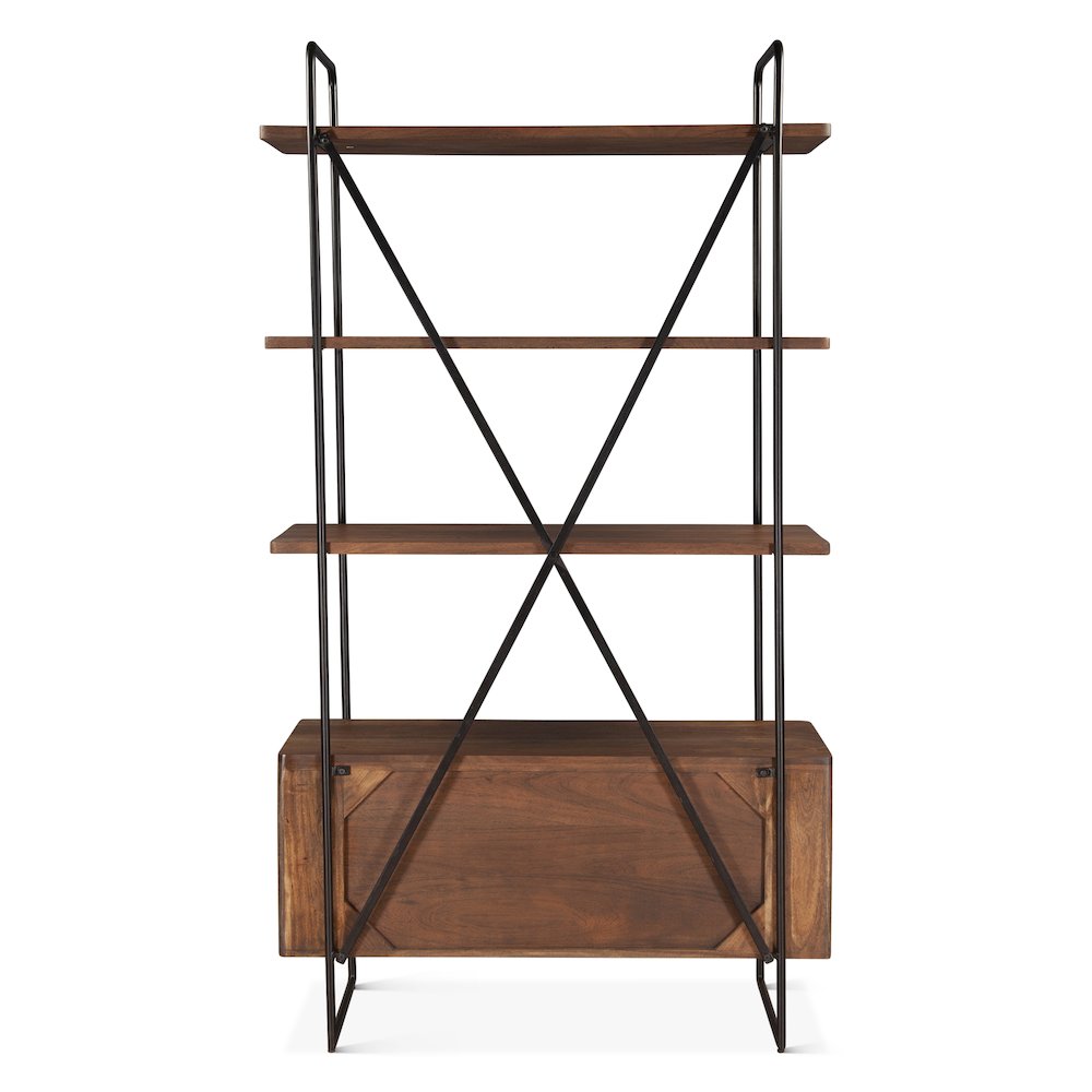 Halden Tall Bookshelf in Pecan Brown