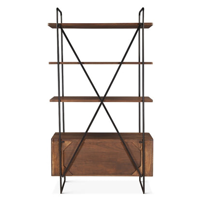 Halden Tall Bookshelf in Pecan Brown