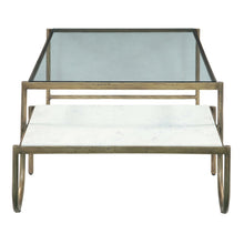 Sonoma 52" Nesting Coffee Table with Glass and Marble Top