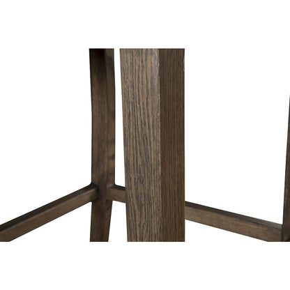 Aven Counter Chair in Black Leather with Dark Legs