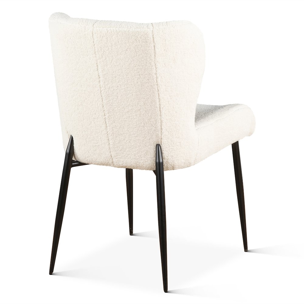 Isabella 20" White Boucle Dining Chair